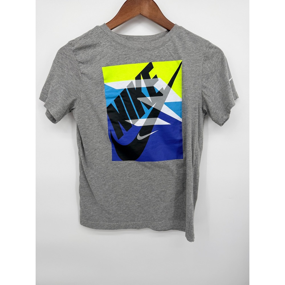 Nike 3Brand T-Shirt Kids Large 12-13 Gray Good Graphic Tee Short Sleeve